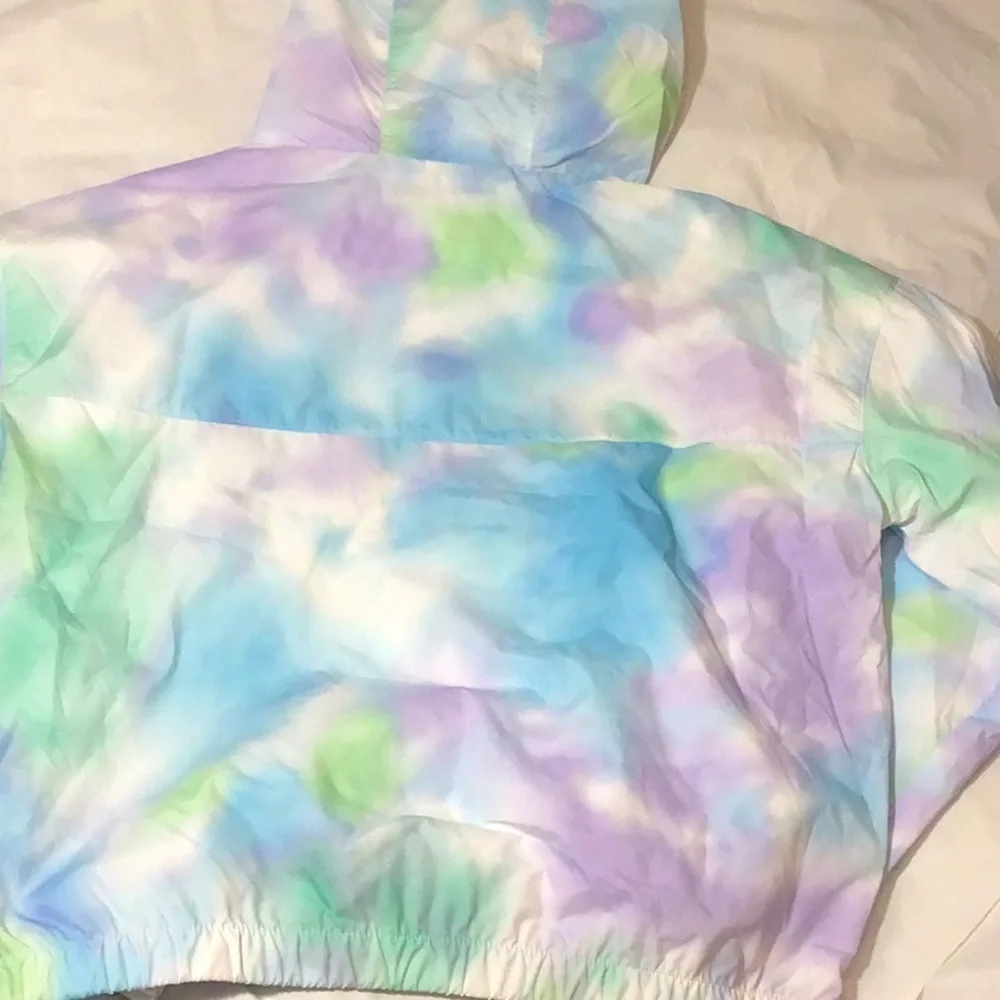 Justice Tie-Die Design Water Resistant Windbreaker Jacket